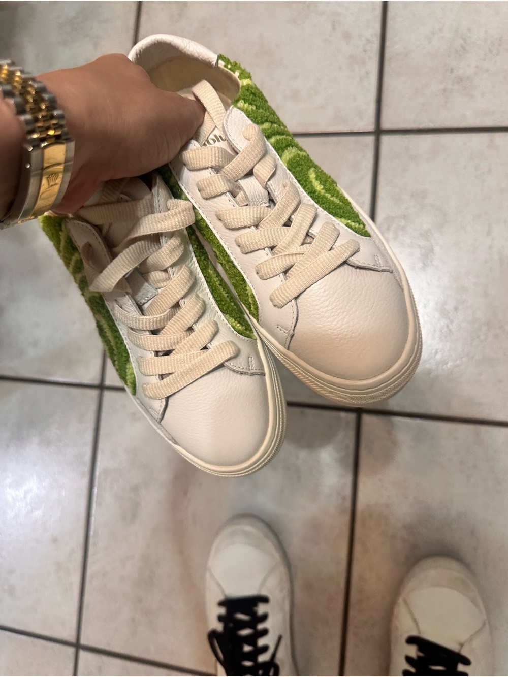 Soludos Ibiza Platform Psychedelic Spiral sneakers in Forest Green New Size 5 - Picture 9 of 10